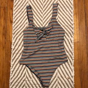Striped bodysuit